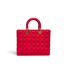 Dior Large Lady Dior Tote Pink