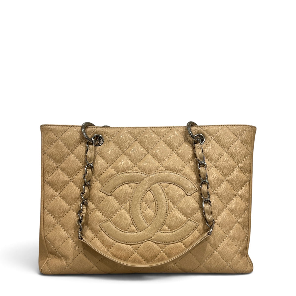 Chanel Grand Shopping Tote GST Caviar Beige