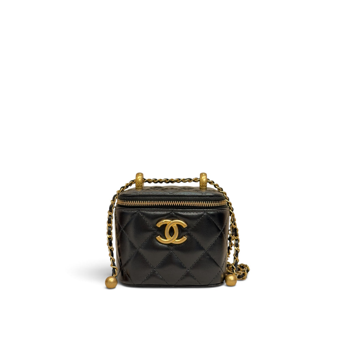 Chanel Perfect Fit Vanity Case Lambskin Black