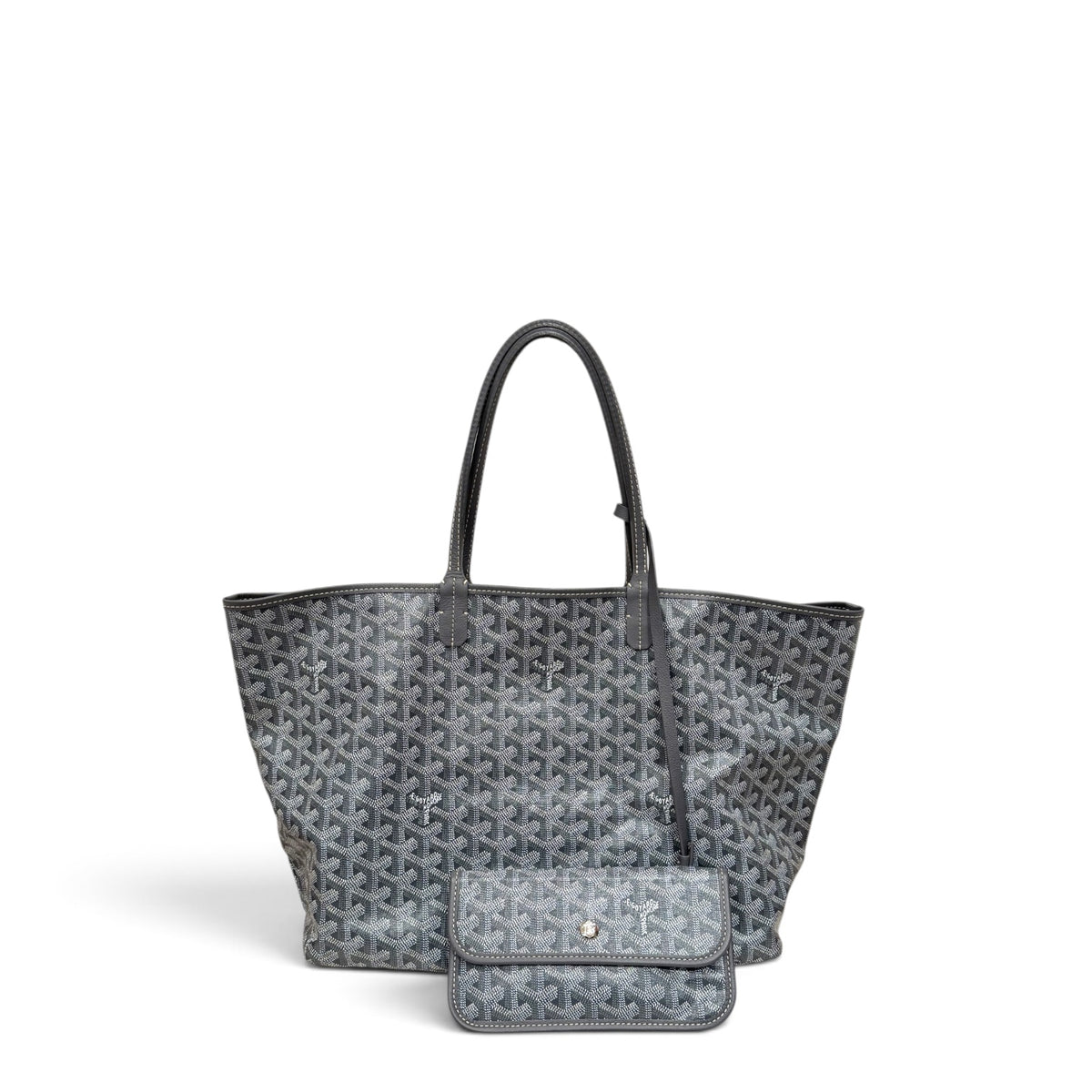 Goyard Saint Louis PM Tote Goyardline Canvas/Calfskin Grey