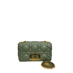 Dior Medium Caro Bag Calfskin Green GHW