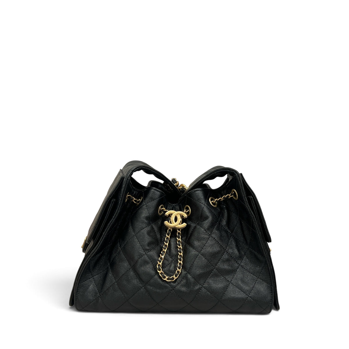 Chanel Small 25 Bag Caviar Black (Microchip)