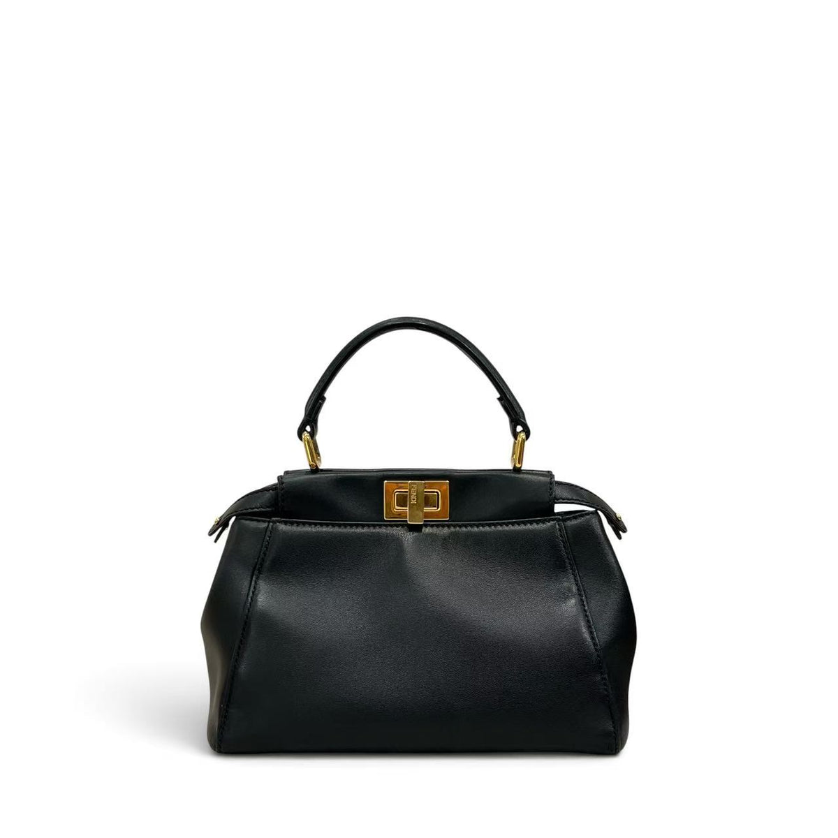 Fendi Mini Peekaboo Calfskin Black