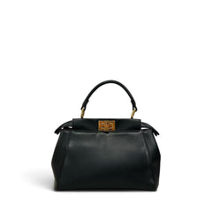 Fendi Mini Peekaboo Calfskin Black