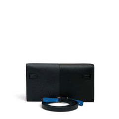 Hermes Kelly To Go Epsom Bleu Indigo / Noir STAMP Z