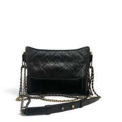 Chanel Medium Gabrielle Hobo Bag Calfskin Black (Microchip)