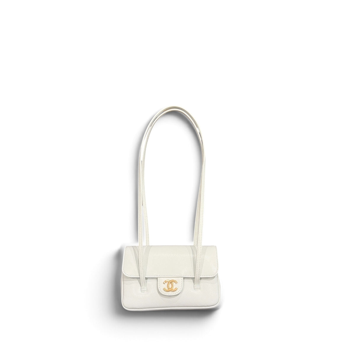 Chanel Preppy Coco Clutch Shoulder Bag Caviar Light Blue (Microchip)