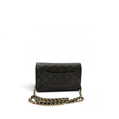 Chanel CC Wallet on Chain Caviar Black GHW (Microchip)