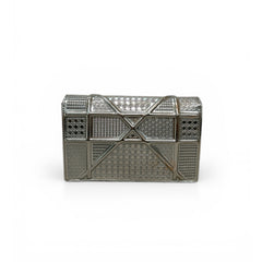 Dior Mini Diorama Metallic Bag Calfskin Light Silver