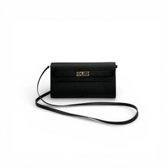 Hermes Kelly To Go Black Epsom SHW STAMP W