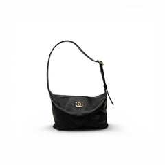 Chanel Mini Hobo Bag Calfskin Black (Microchip)