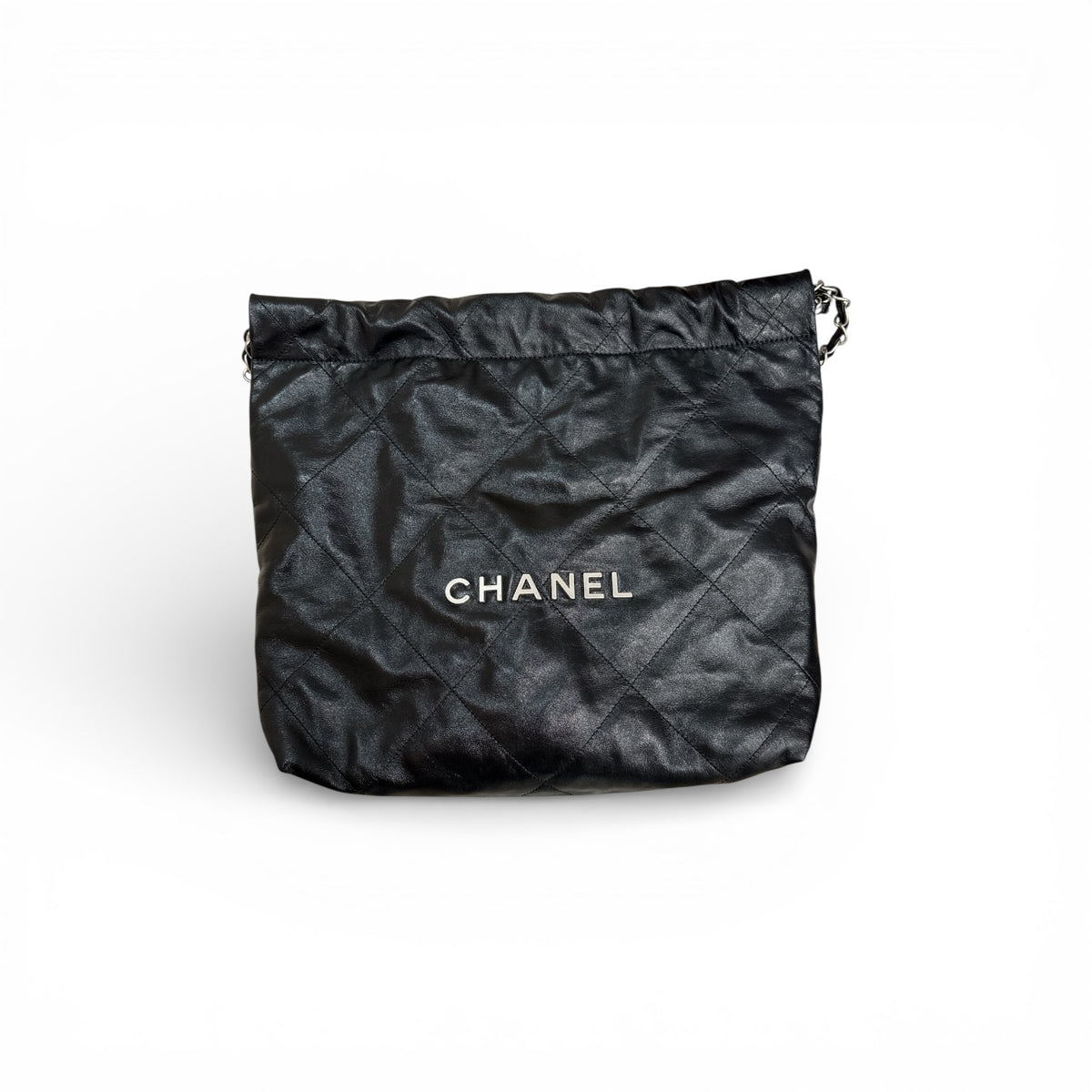 Chanel Small 22 Bag Shiny Calfskin Black (Microchip)