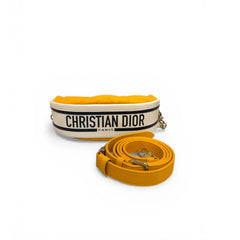 Dior Small Vibe Zip Bowling Bag Lambskin Yellow