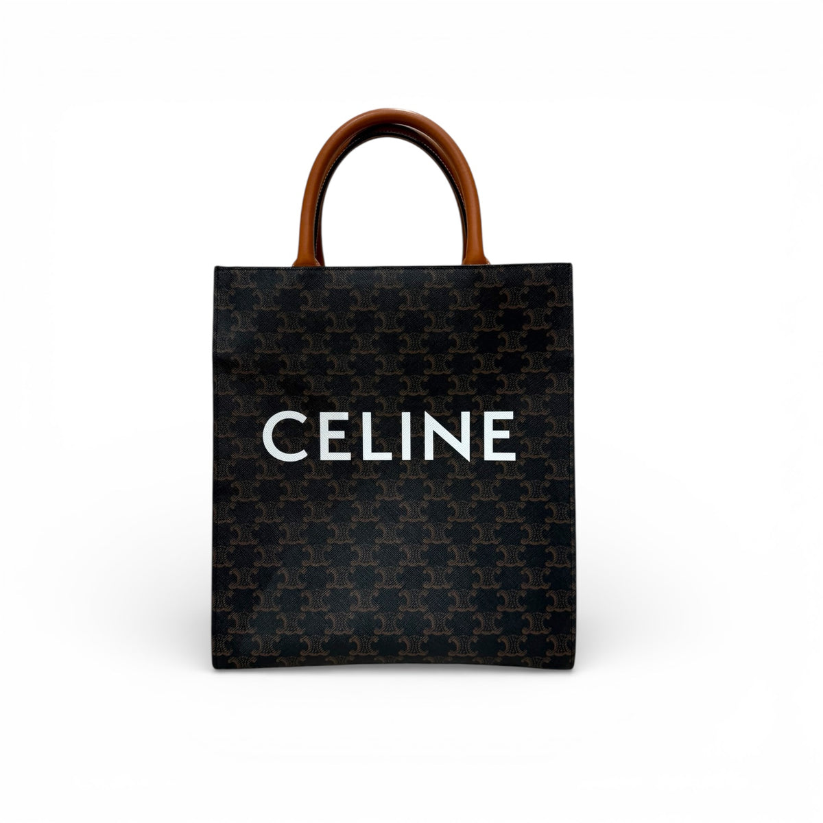 Celine Medium Vertical Cabas Tote Triomphe Canvas