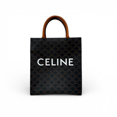 Celine Medium Vertical Cabas Tote Triomphe Canvas