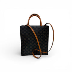 Celine Medium Vertical Cabas Tote Triomphe Canvas