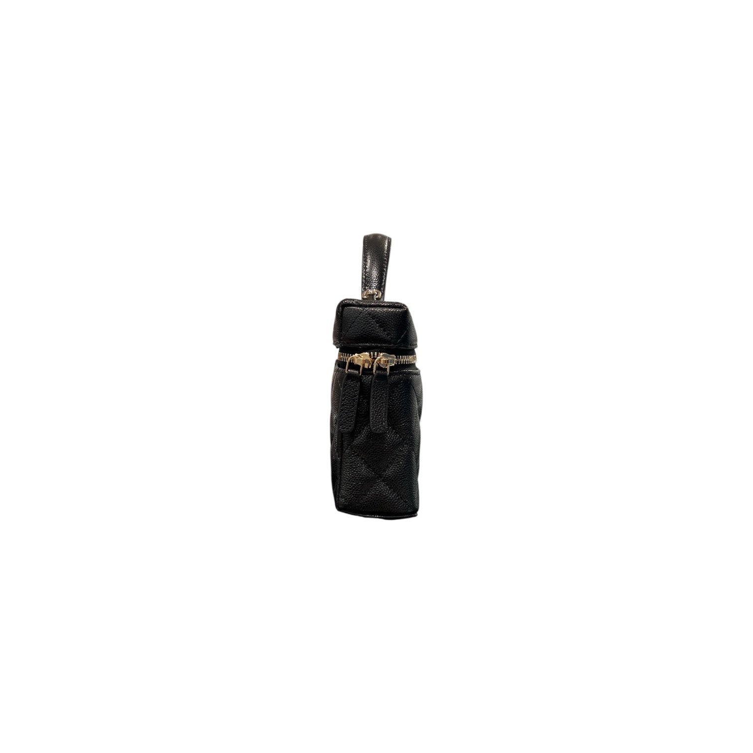Chanel Top Handle Vanity Case Caviar Black (Microchip)