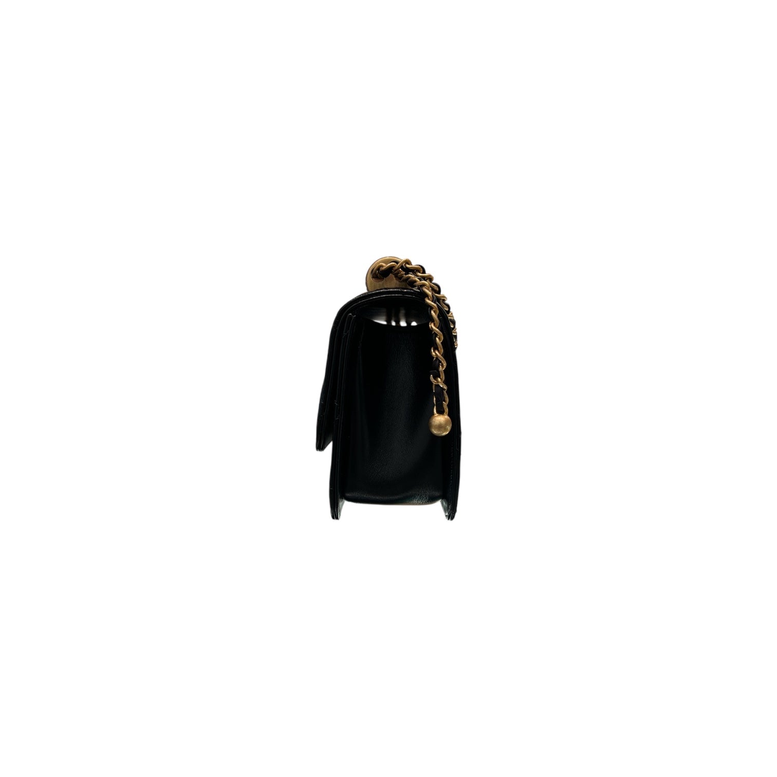 Chanel Double Pearl Crush Bag Lambskin Black (Microchip)