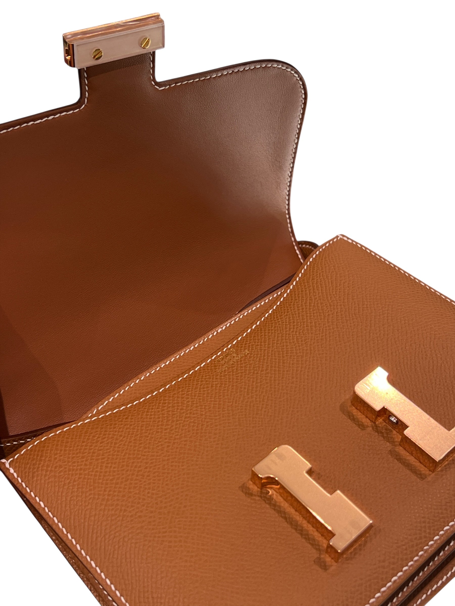 Hermes Mini Constance Epsom Gold STAMP U