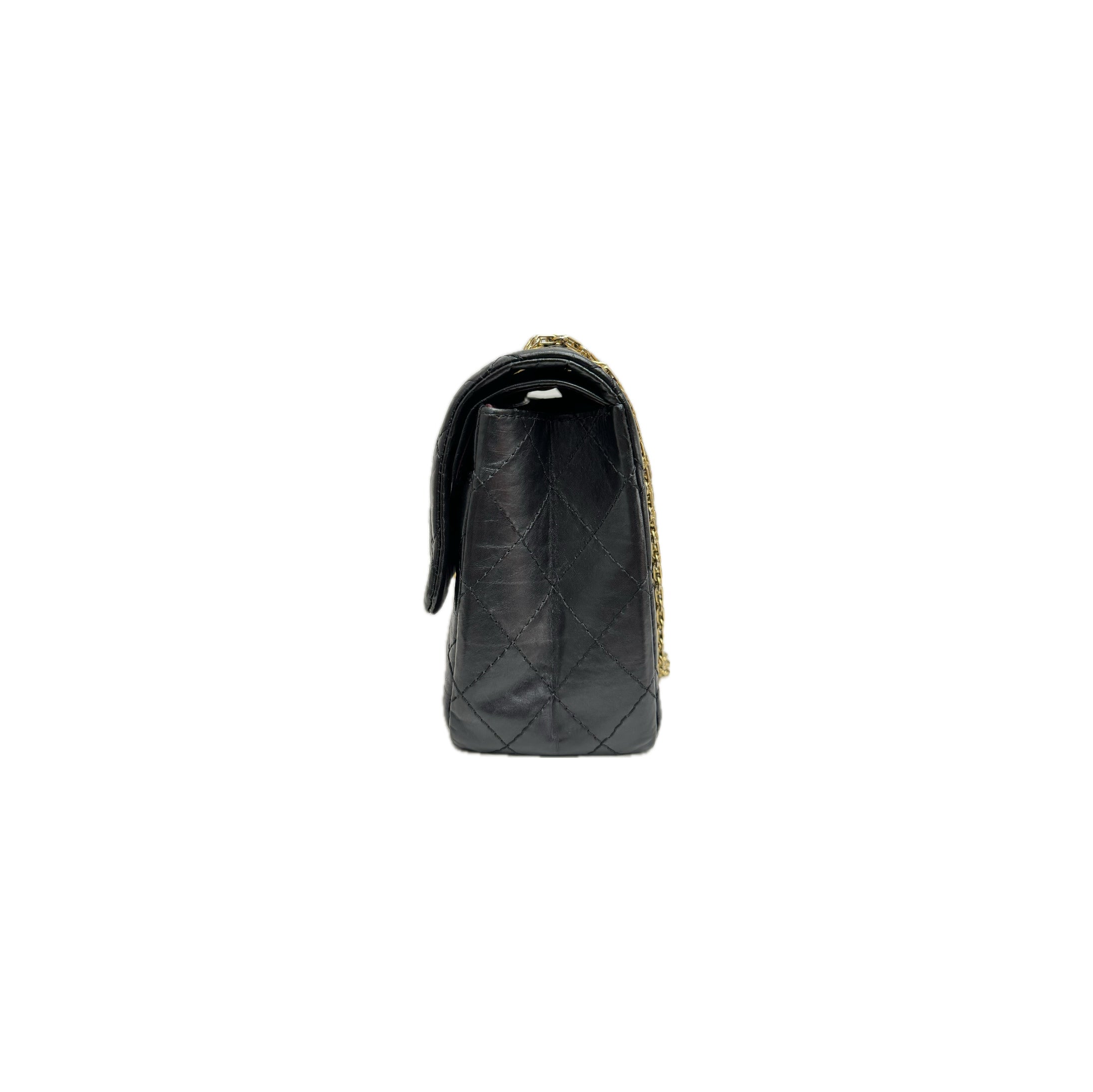 Chanel Medium 2.55 Handbag Aged Calfskin Black
