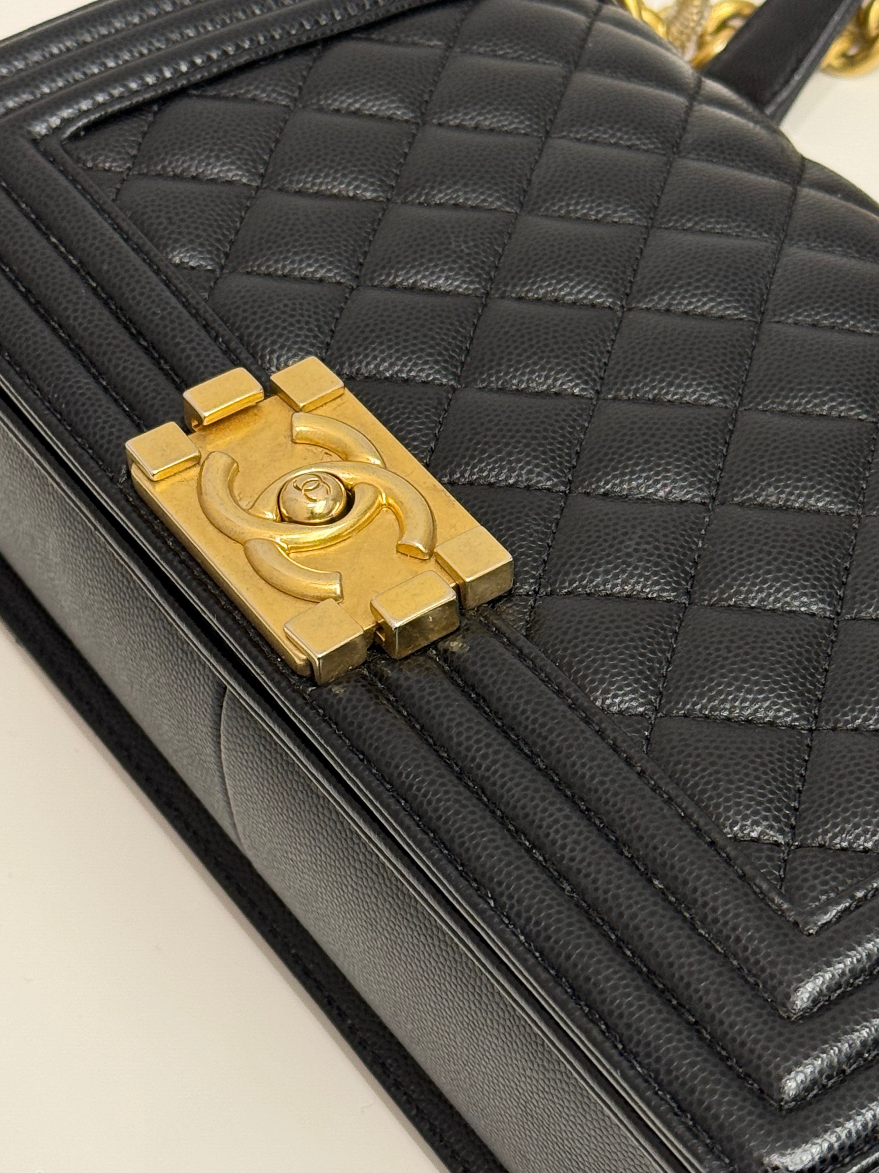 Chanel Medium Boy Bag Calfskin Black