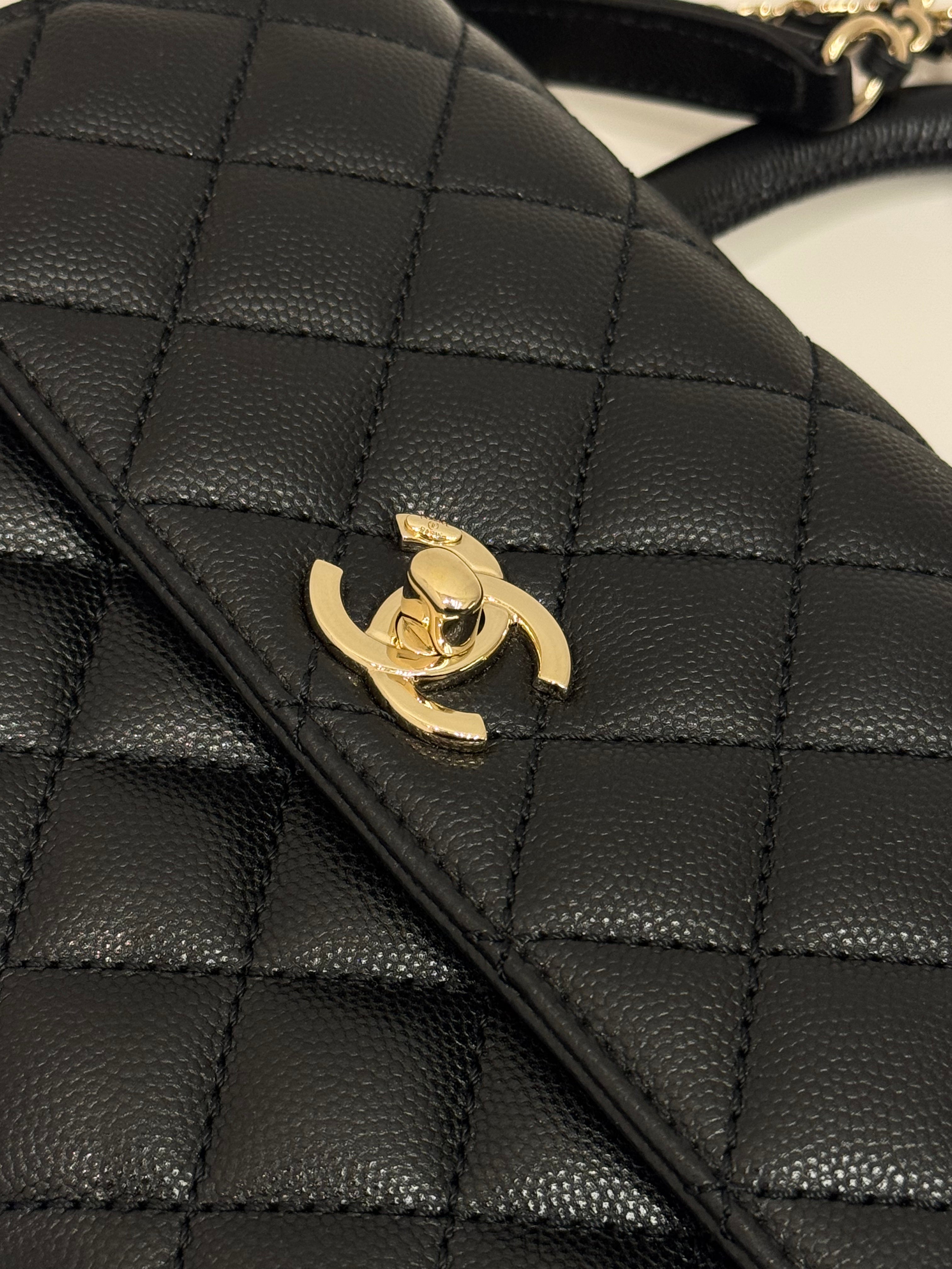 Chanel Small Coco Handle Caviar Black (Microchip)