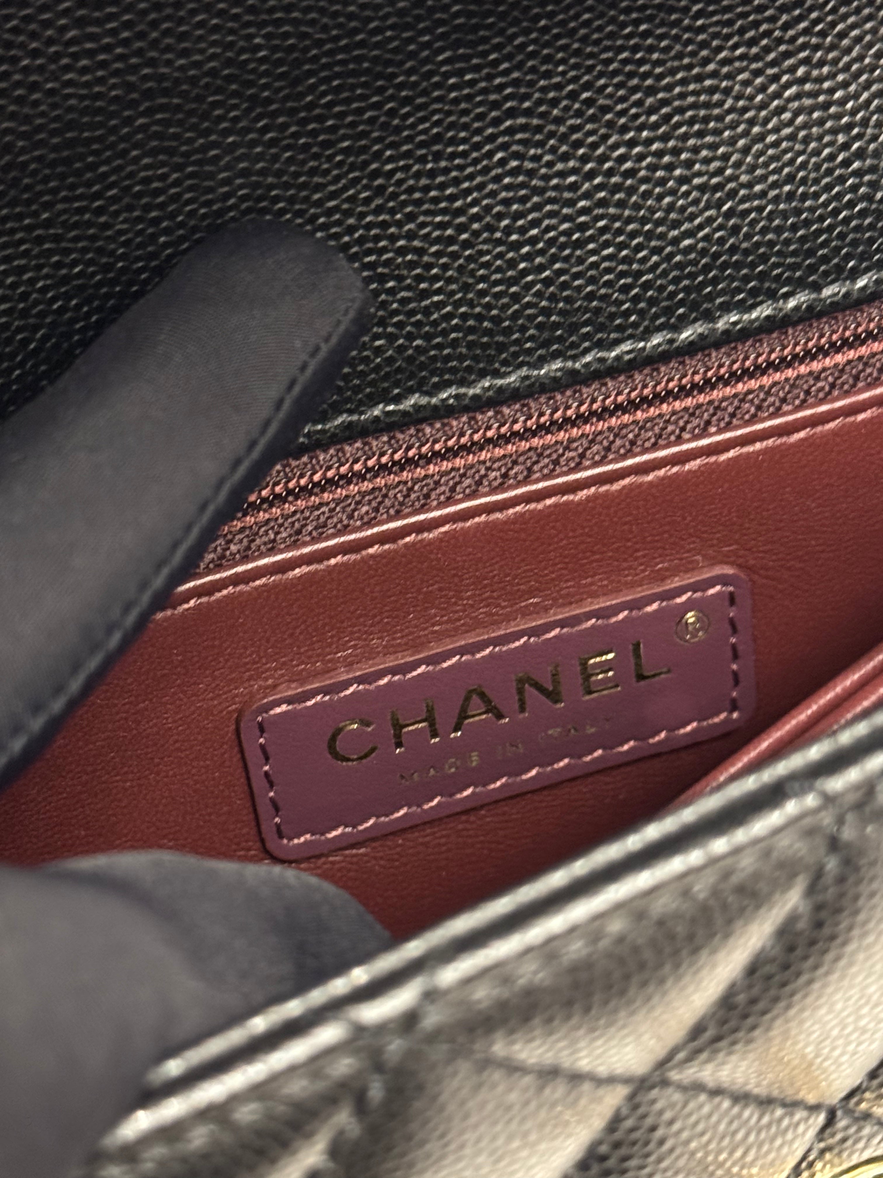 Chanel Small Coco Handle Caviar Black (Microchip)