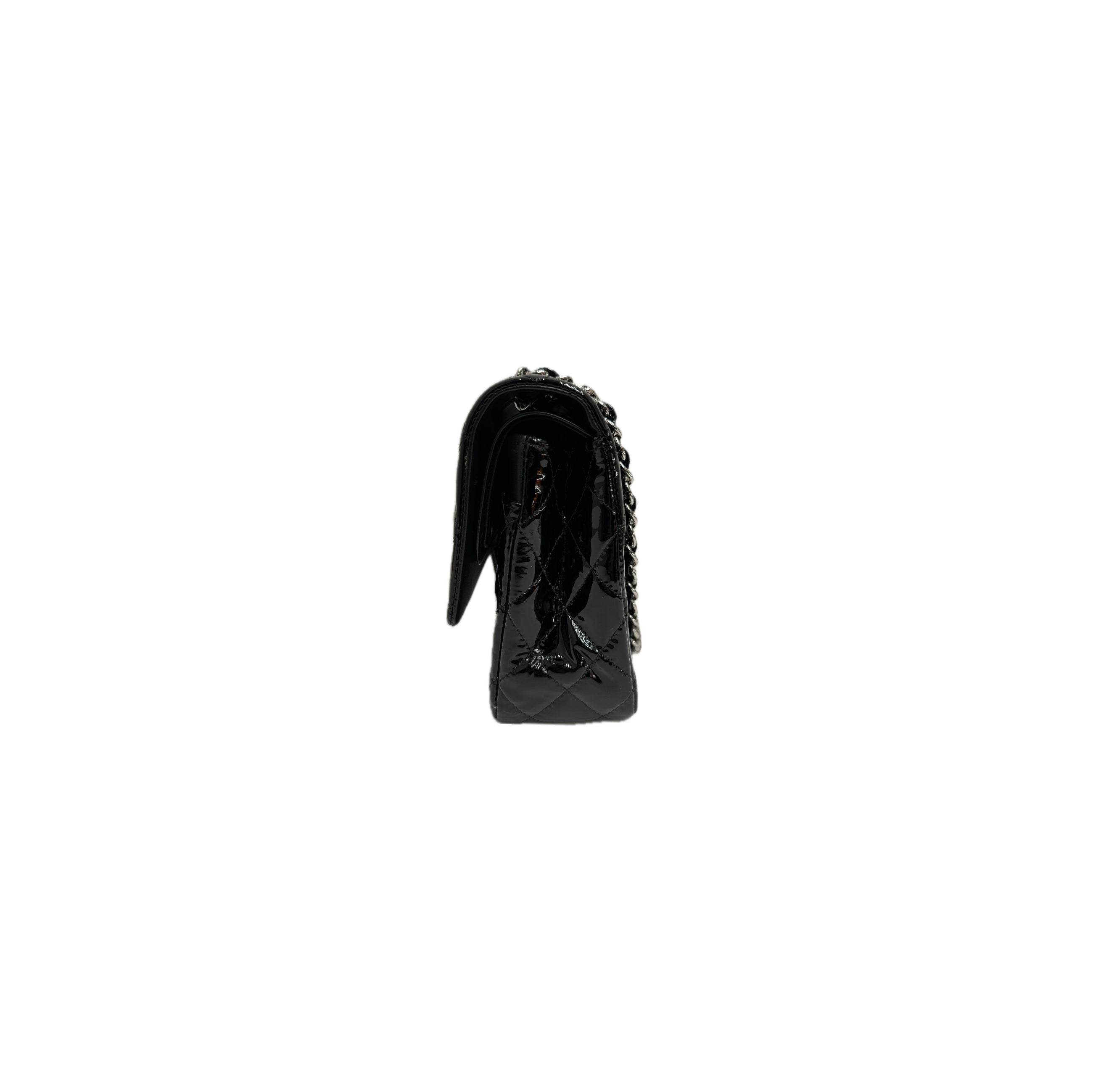 Chanel Medium Double Flap Patent Black