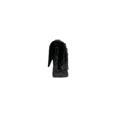 Chanel Medium Double Flap Patent Black