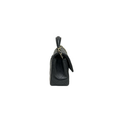 Chanel Top Handle Mini Rectangular Flap Bag Lambskin Black (Microchip)