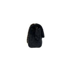 Chanel Mini Pearl Crush Classic Flap Velvet Black