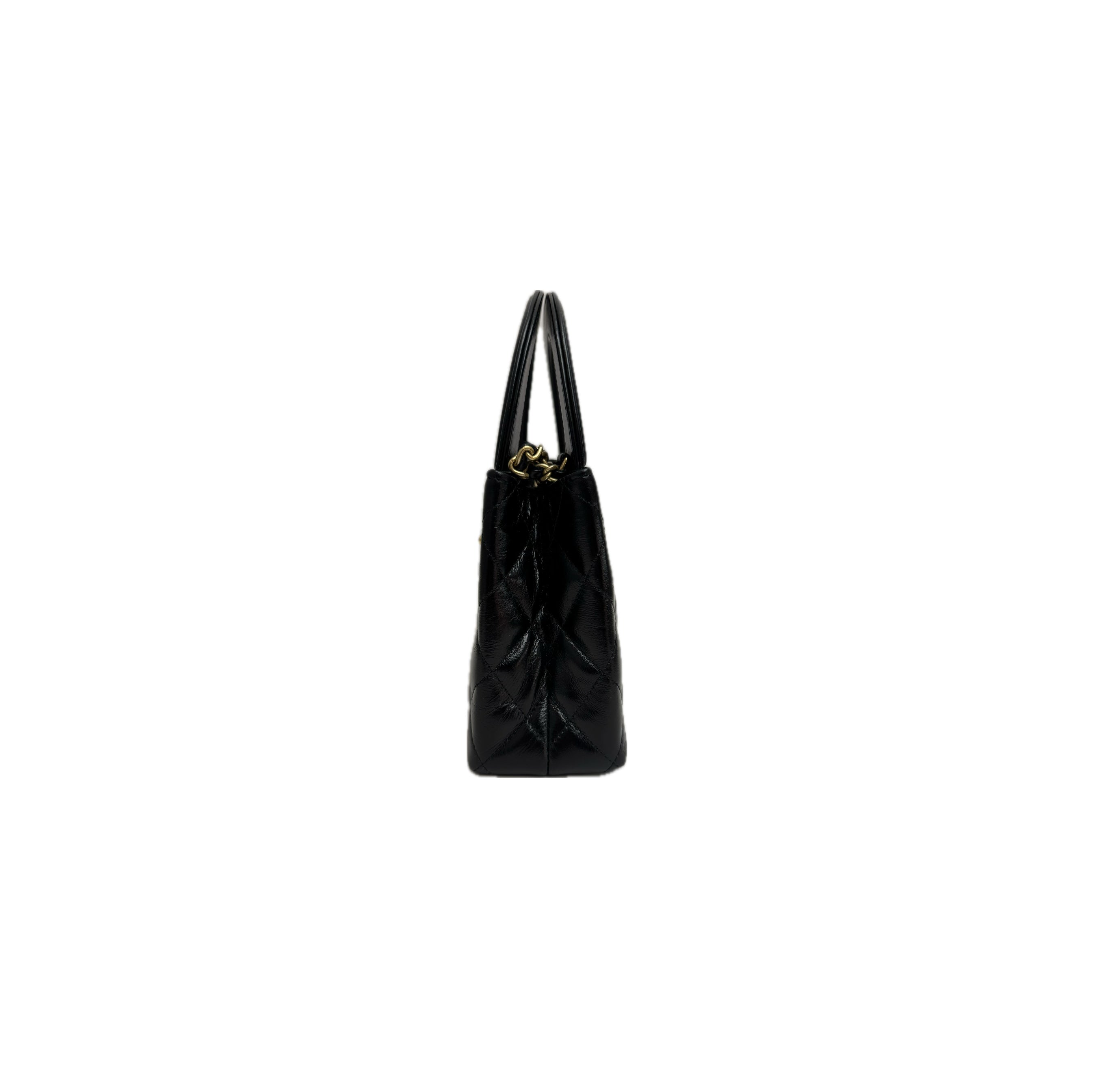 Chanel Mini Kelly Shopping Tote Bag Calfskin Black (Microchip)