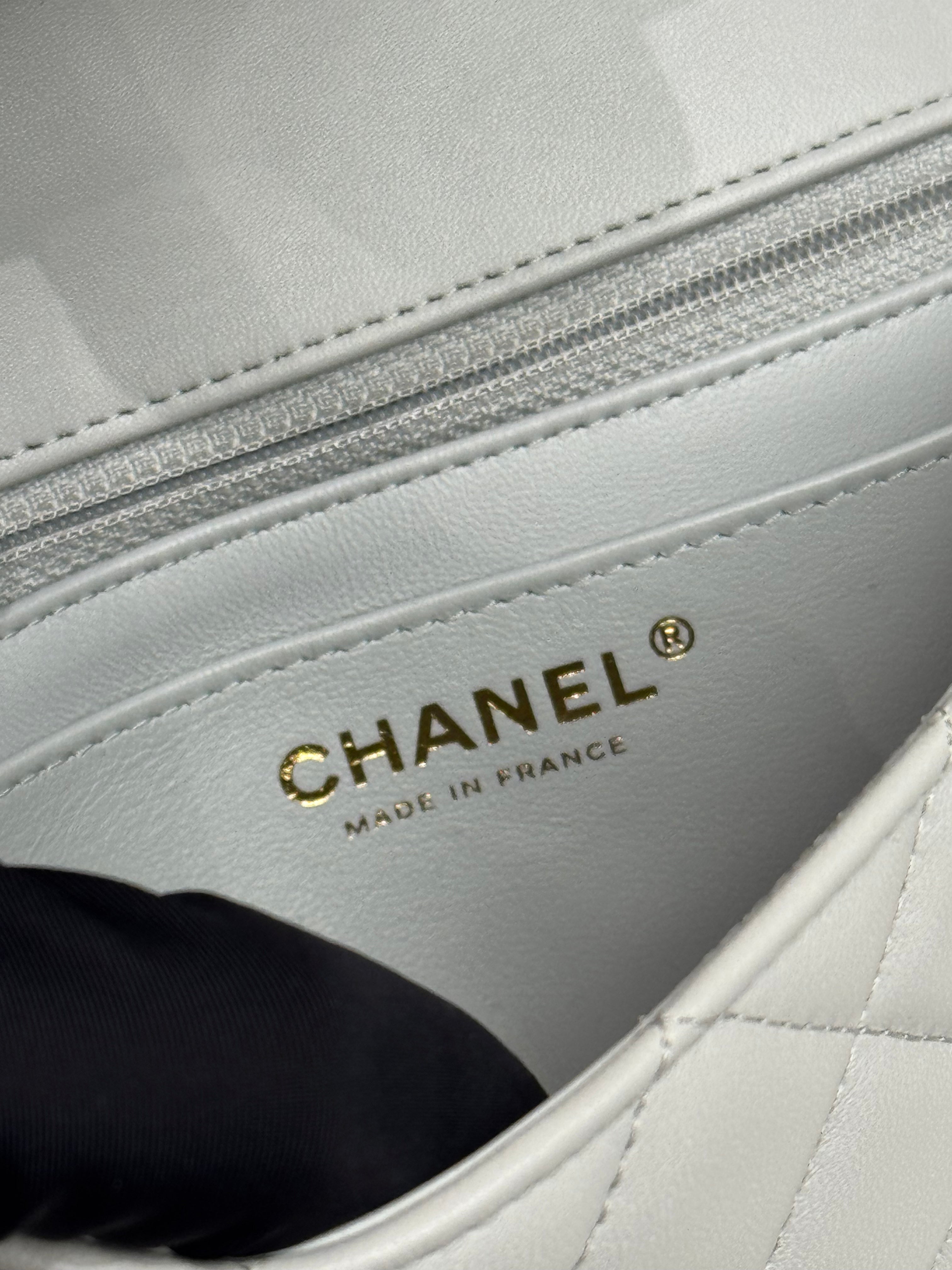 Chanel Mini Rectangular Flap Bag Lambskin Green (Microchip)