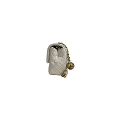 Chanel Mini Pearl Crush Flap Lambskin White