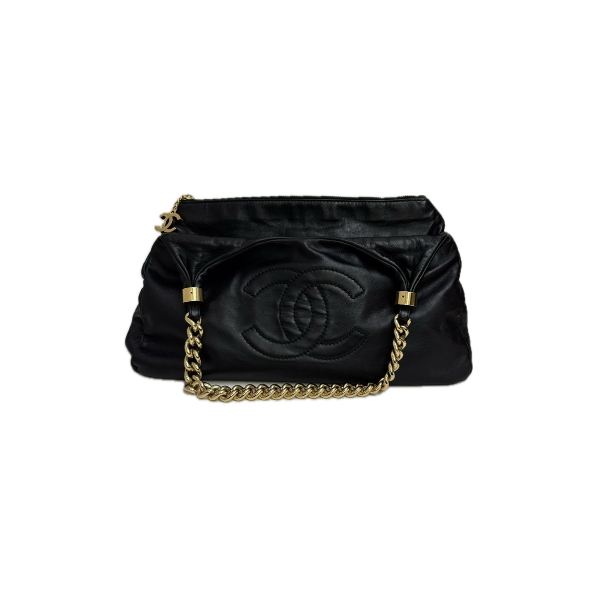 Chanel Rodeo Drive Hobo Tote Bag Calfskin Black