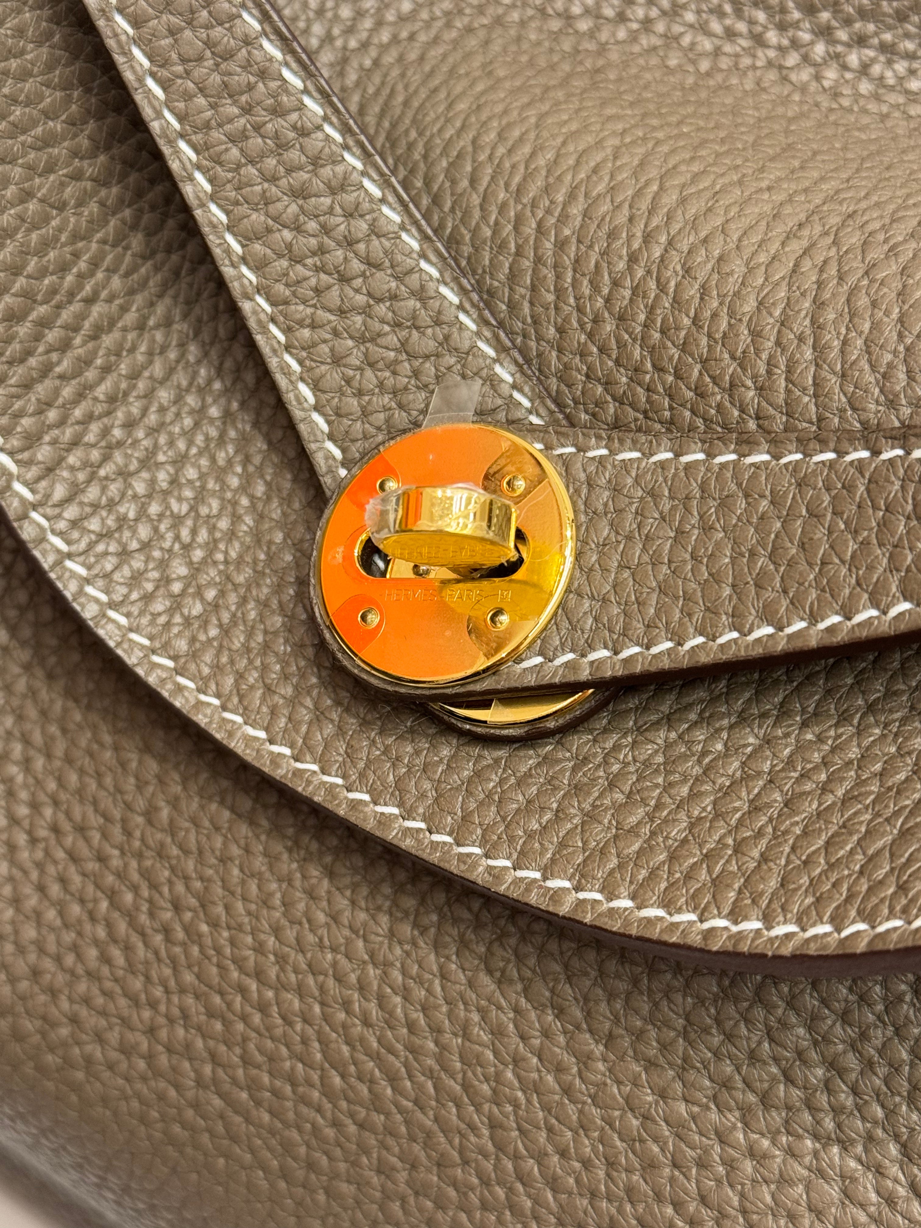 Hermes Lindy 30 Clemence Etoupe STAMP D