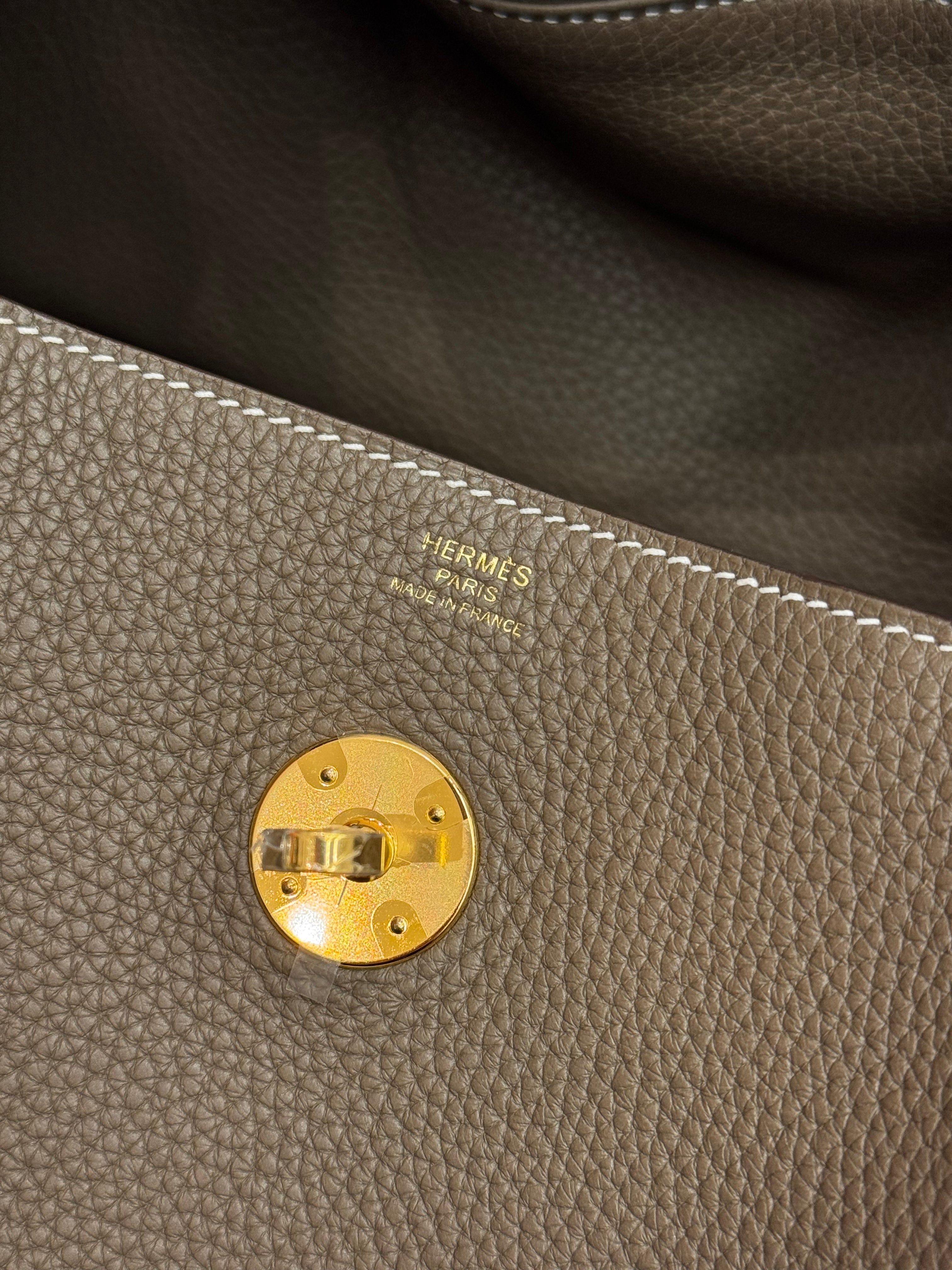Hermes Lindy 30 Clemence Etoupe STAMP D