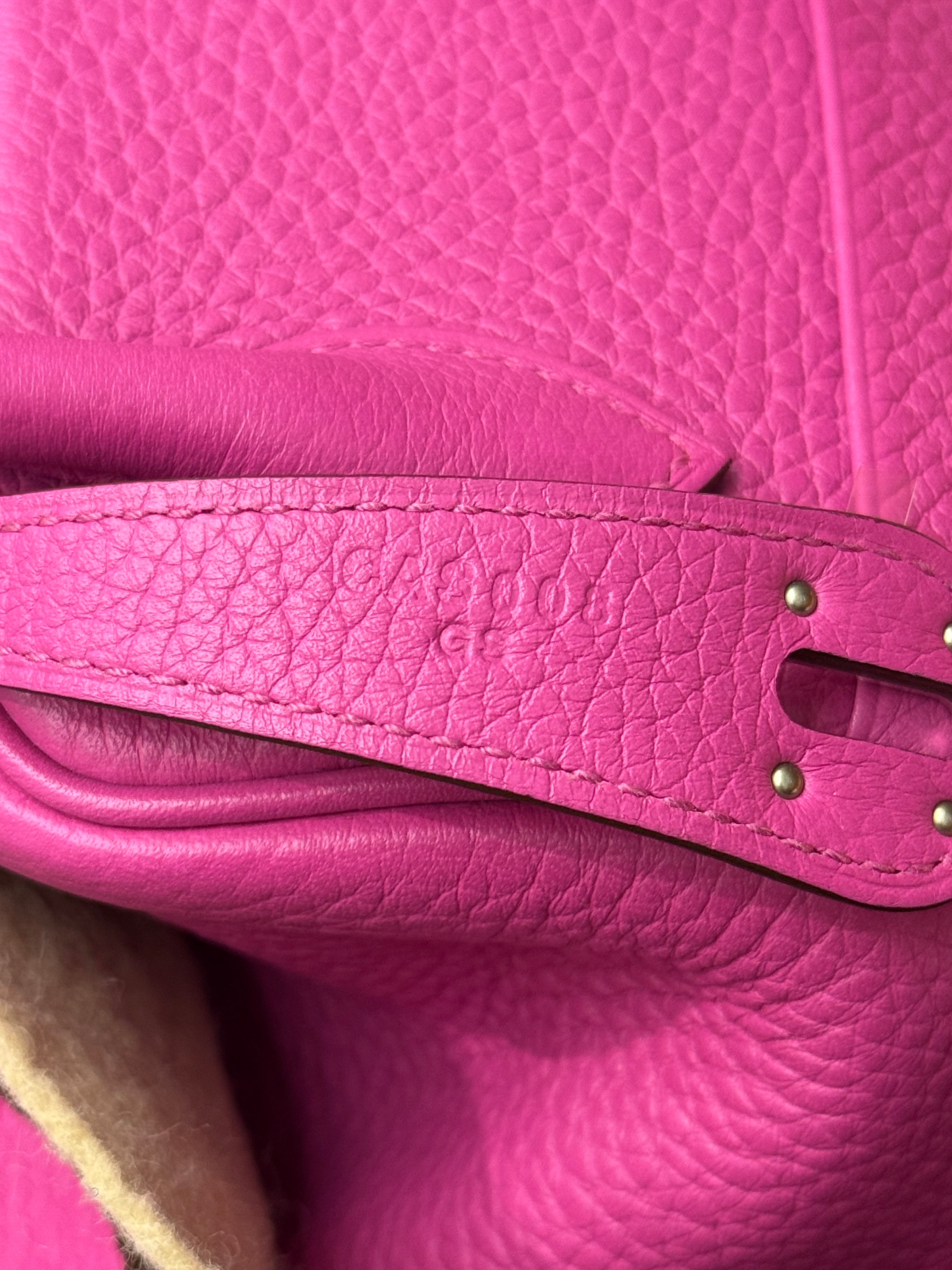 Hermes Lindy 26 Clemence Rose Pink STAMP C