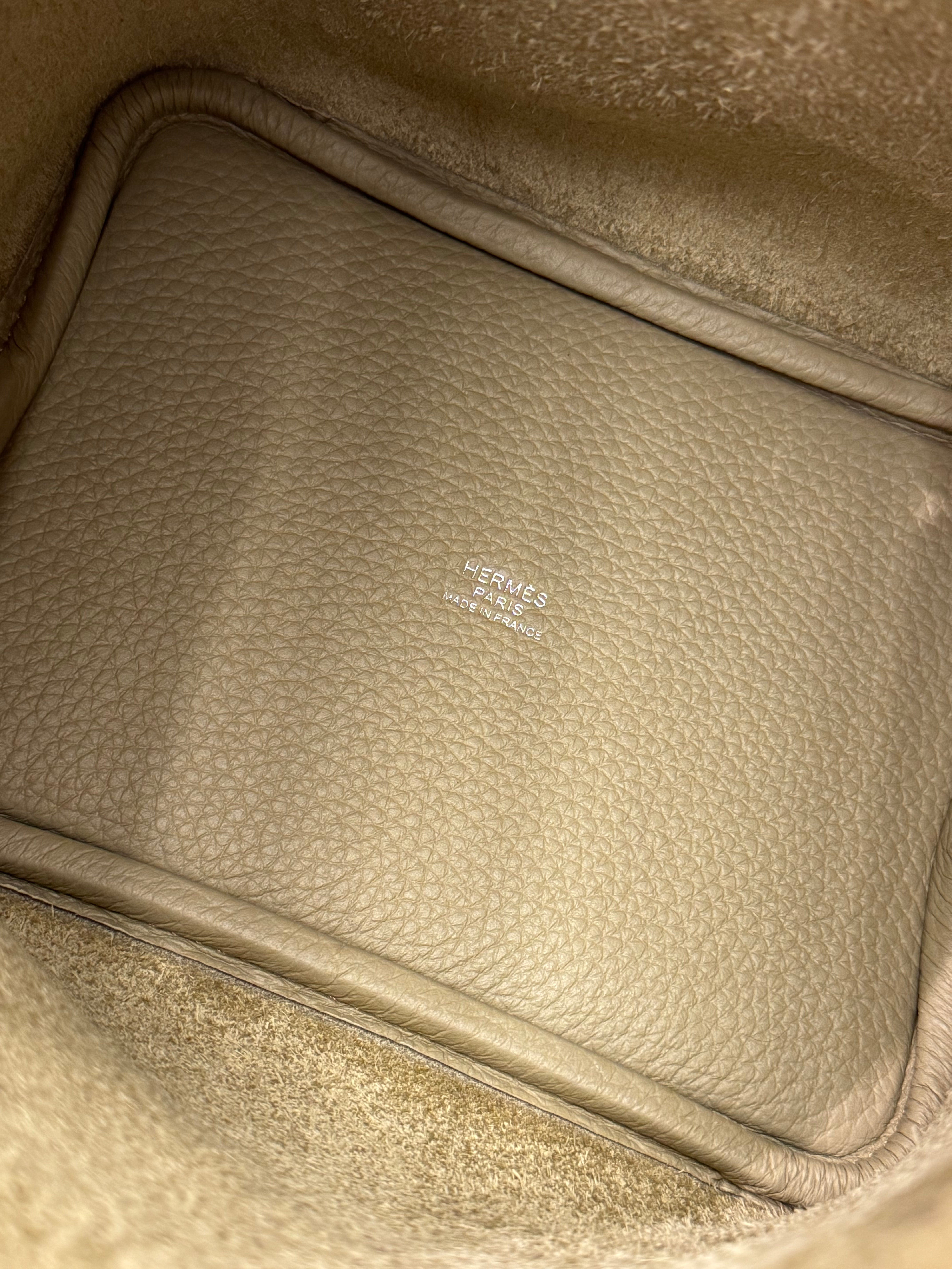 Hermes Picotin 18 Clemence Beige Marfa STAMP B