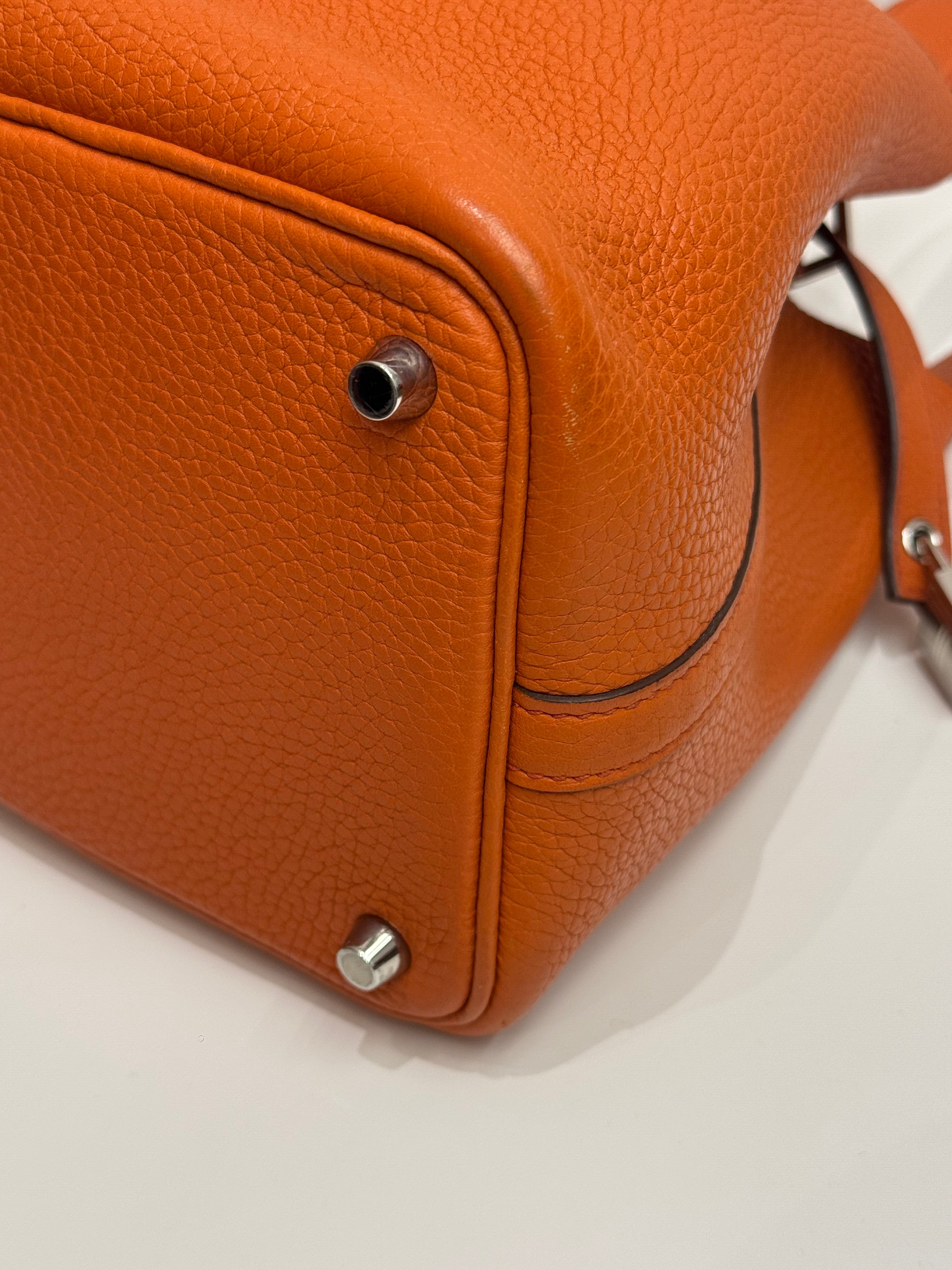 Hermes Picotin 18 Clemence Orange STAMP X