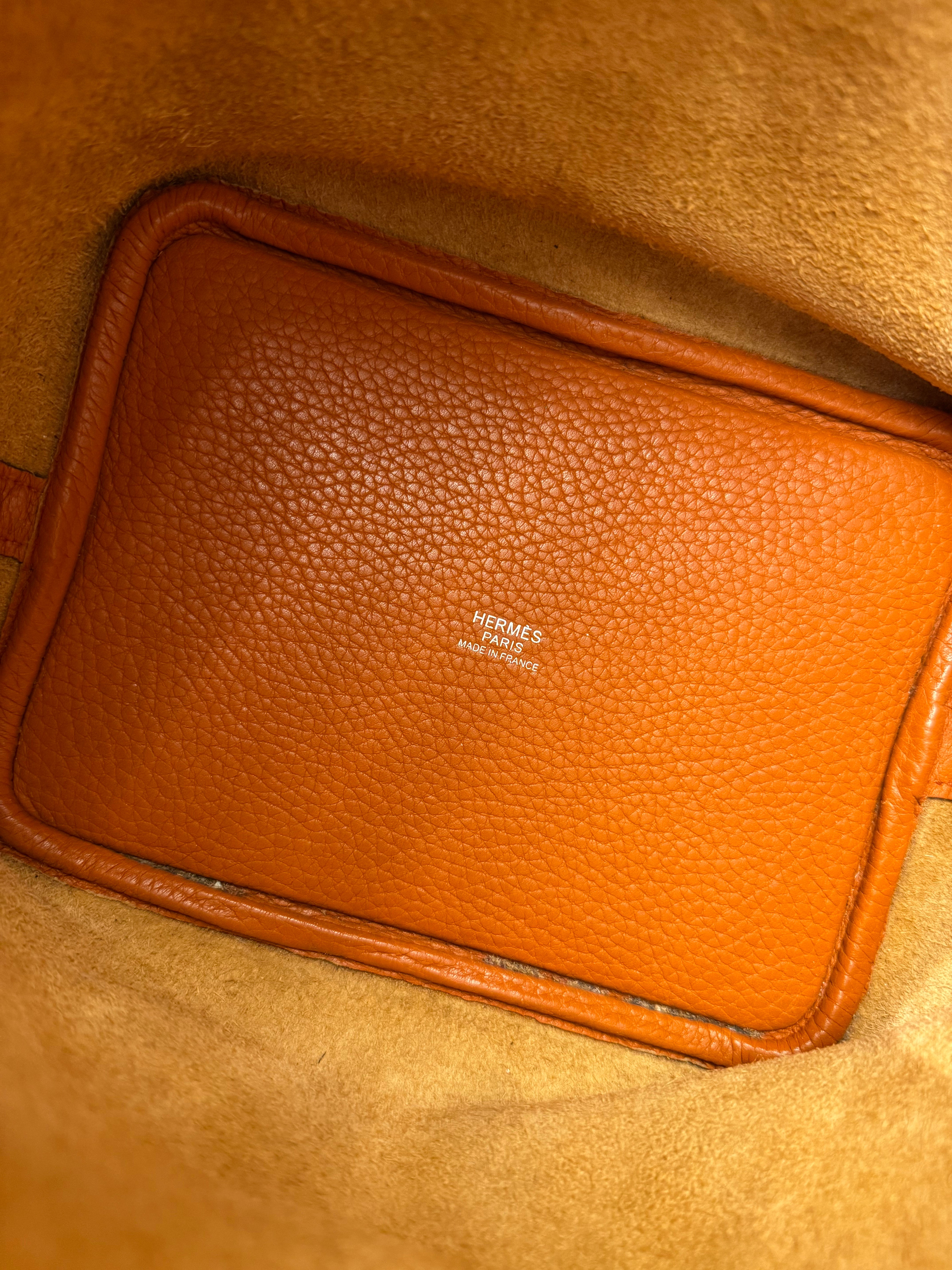 Hermes Picotin 18 Clemence Orange STAMP X