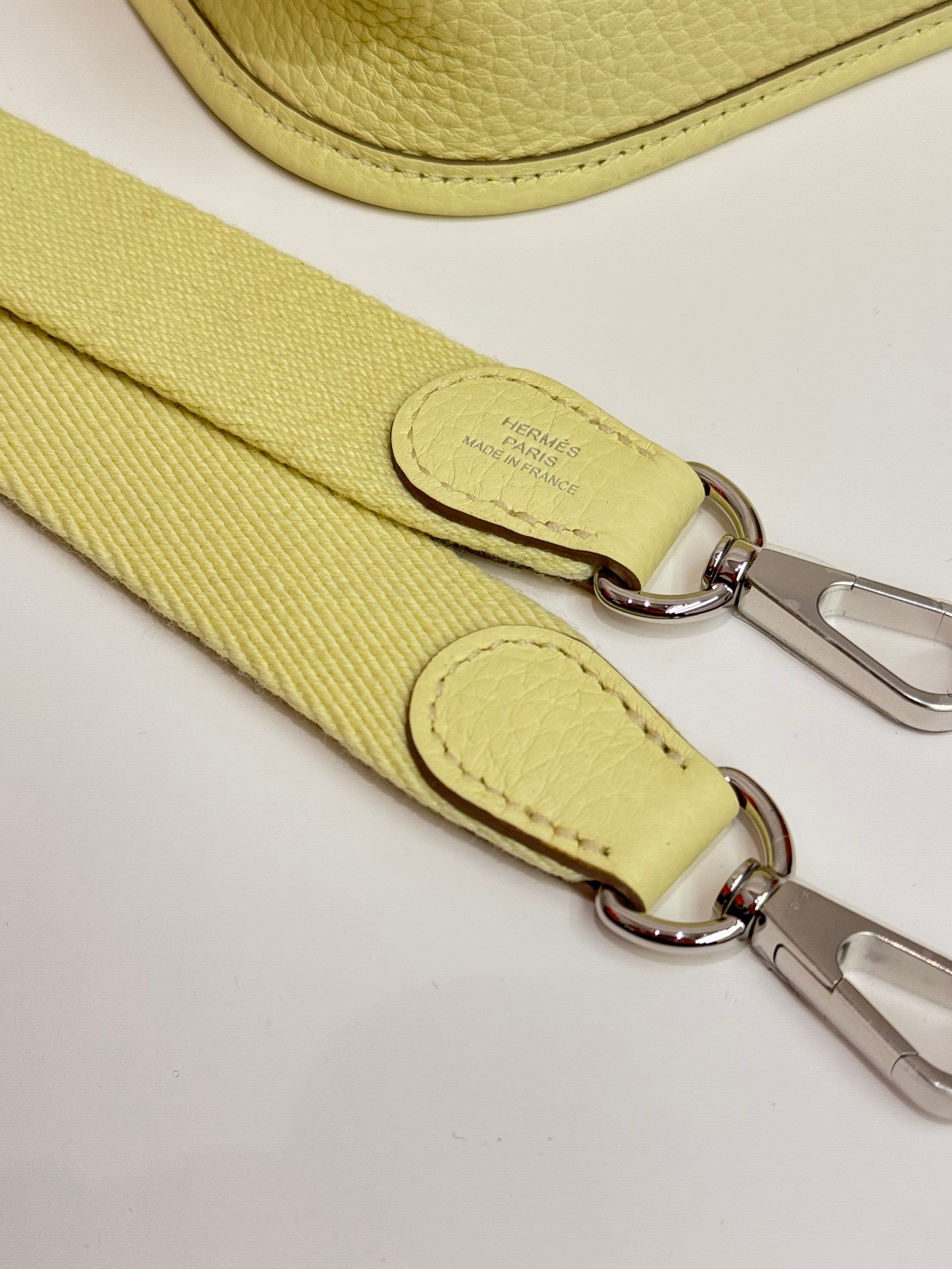 Hermes Mini Evelyne Clemence Jaune Milton STAMP W
