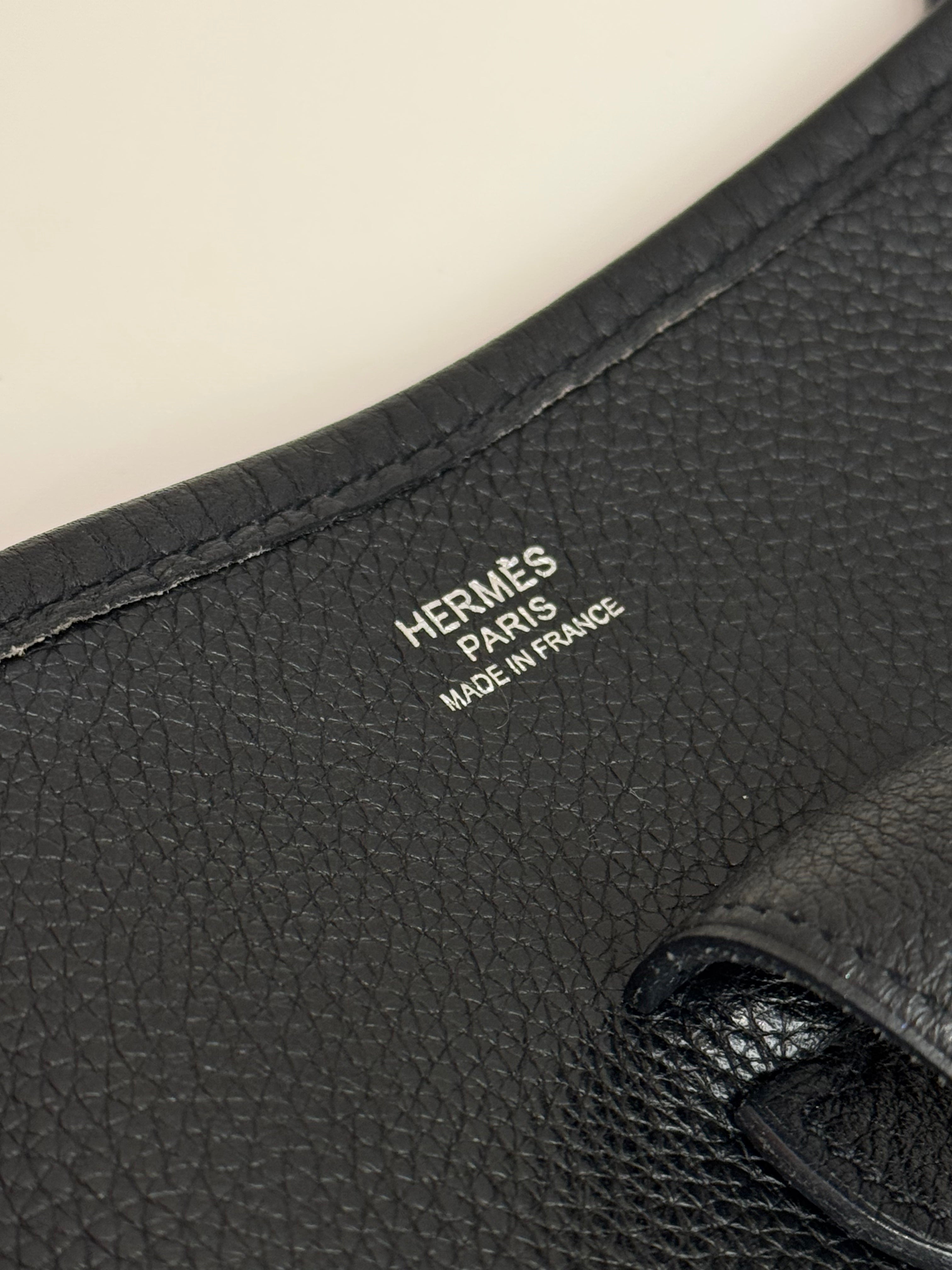 Hermes Evelyn 29 Clemence Black SQUARE K