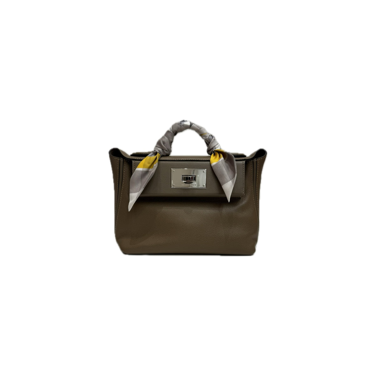 Hermes Mini 24/24 Evercolor/Swift Etoupe STAMP Z