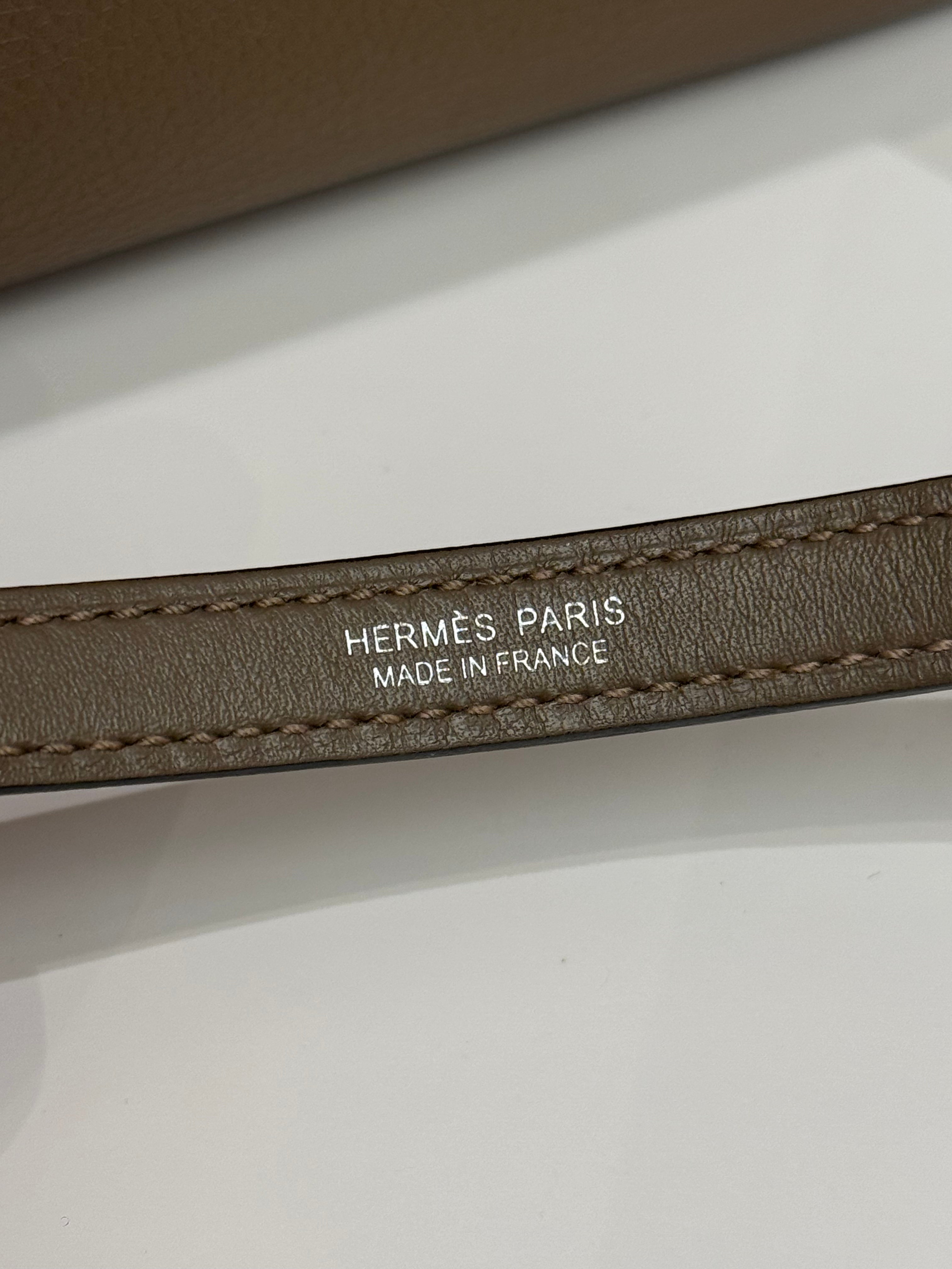 Hermes Mini 24/24 Evercolor/Swift Etoupe STAMP Z