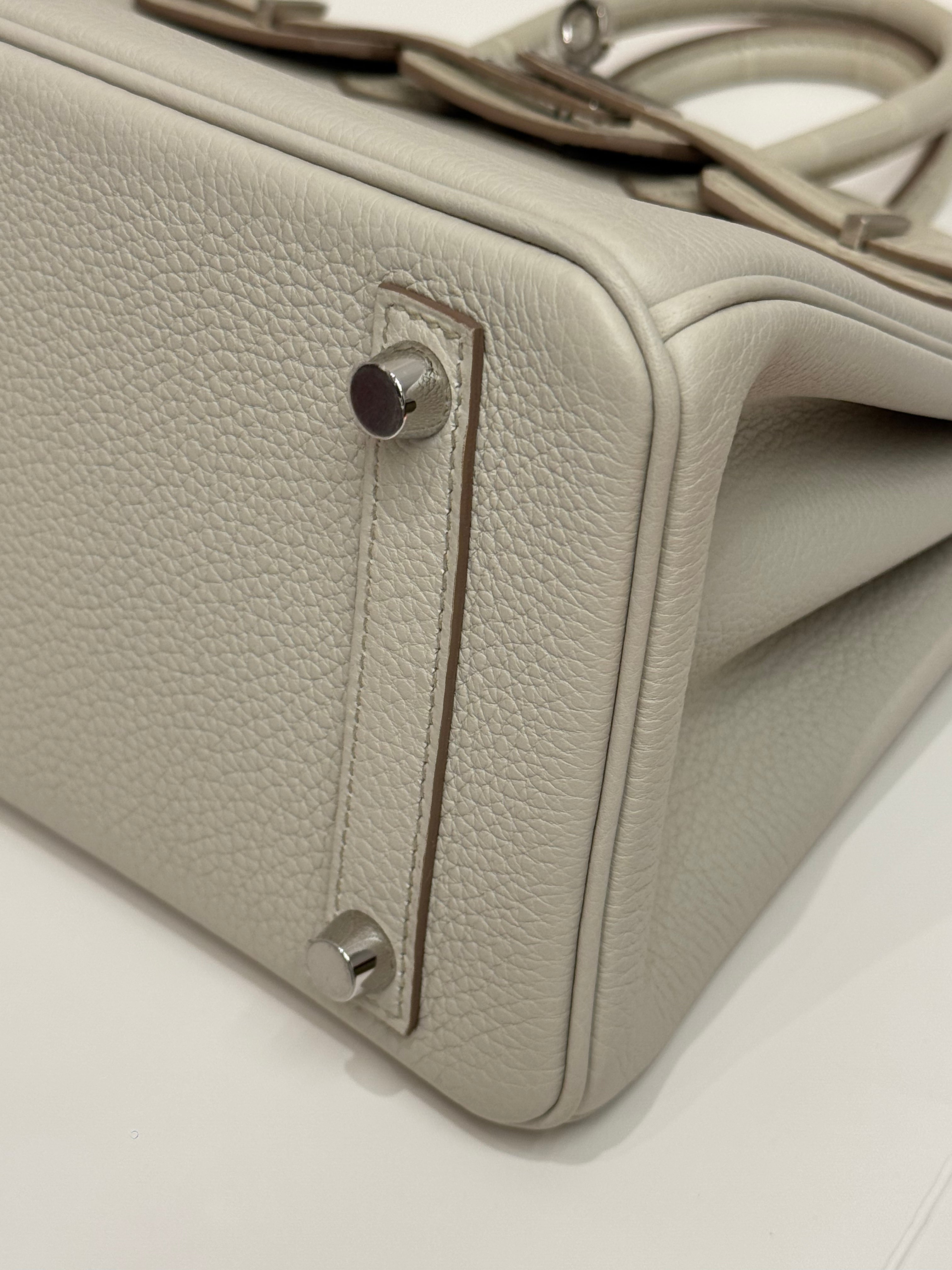 Hermes Birkin 25 Touch Matte Alligator/Togo Beton STAMP B