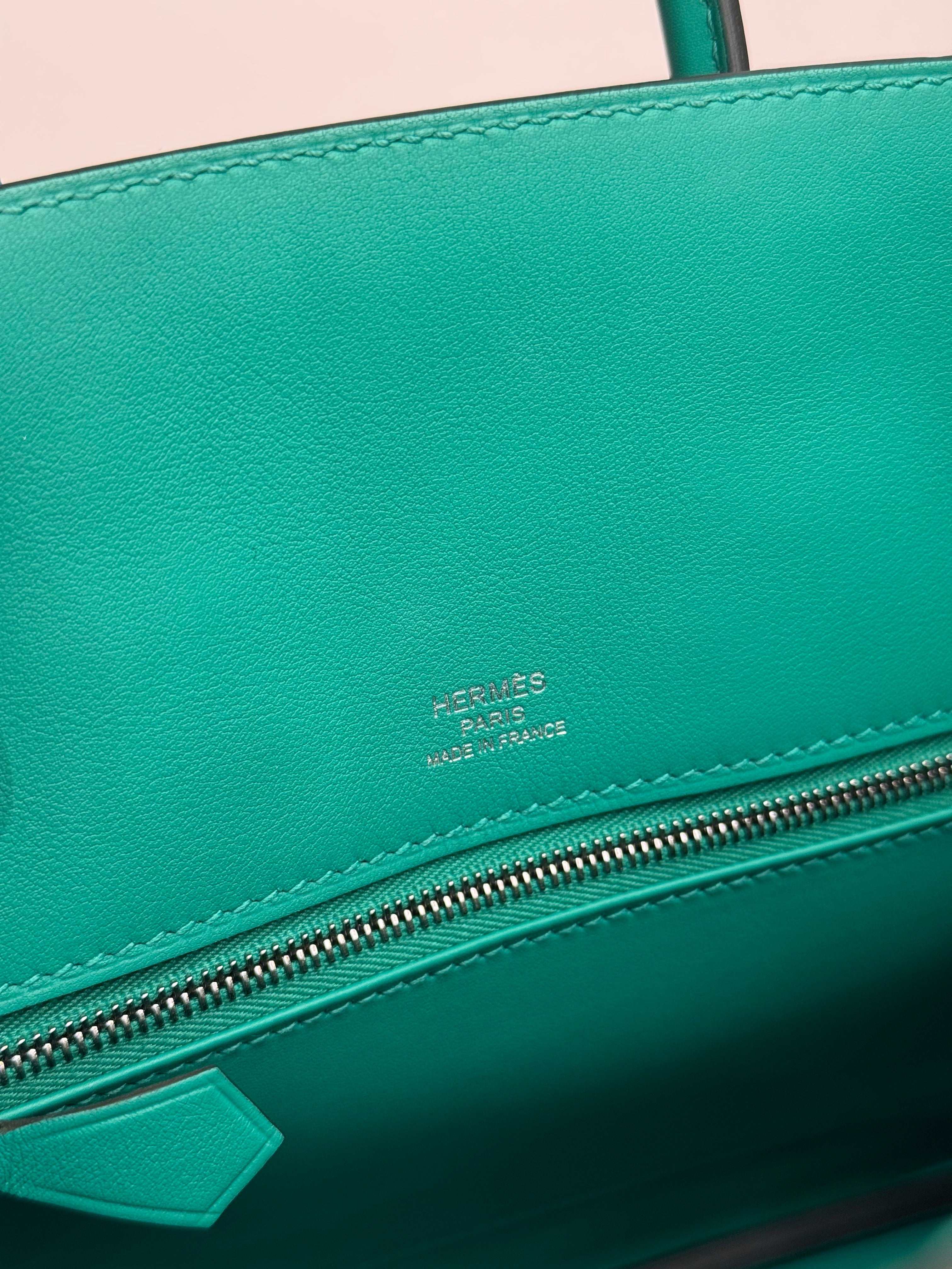 Hermes Birkin Shadow 25 Swift Menthe STAMP Z