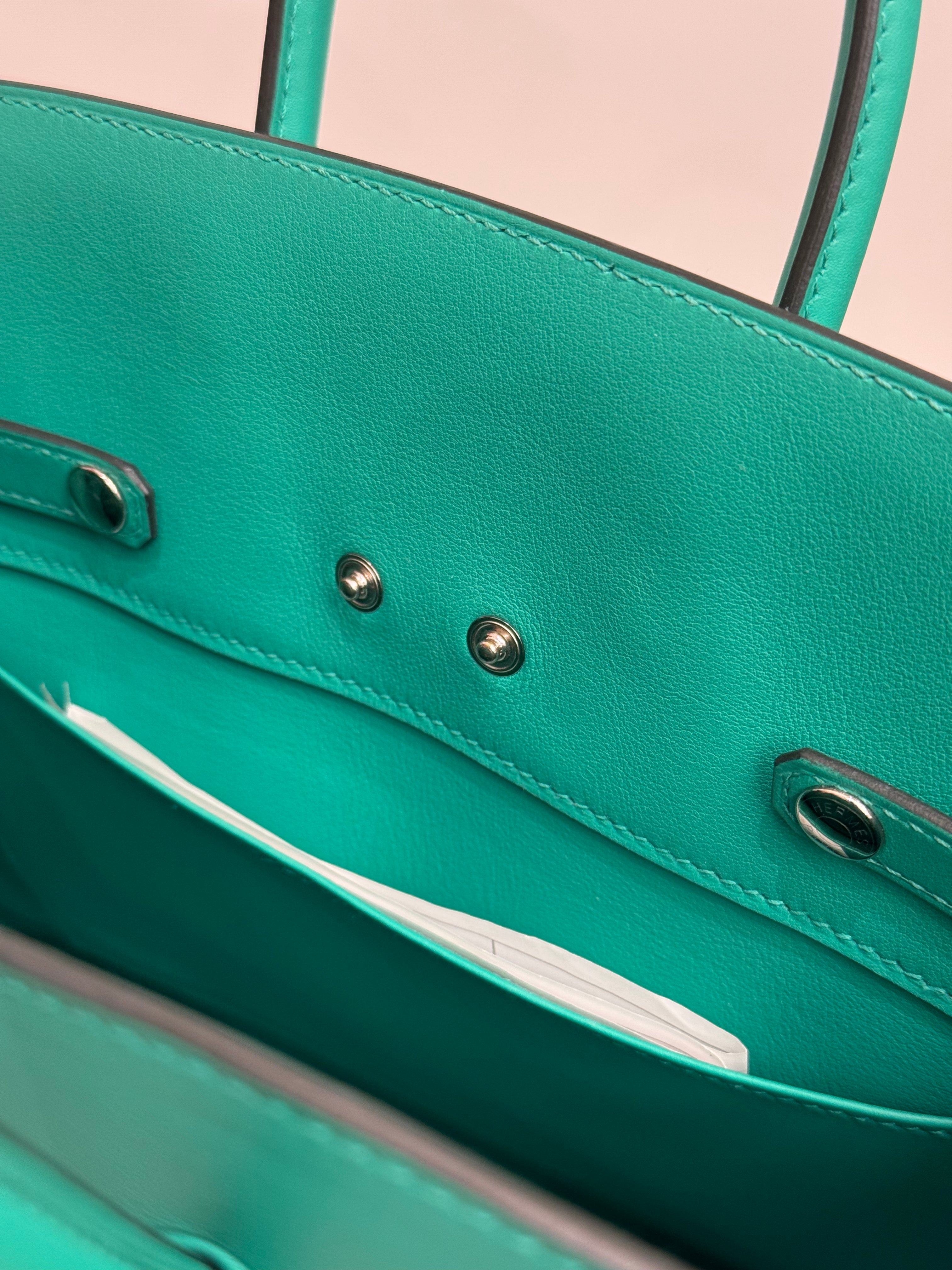 Hermes Birkin Shadow 25 Swift Menthe STAMP Z