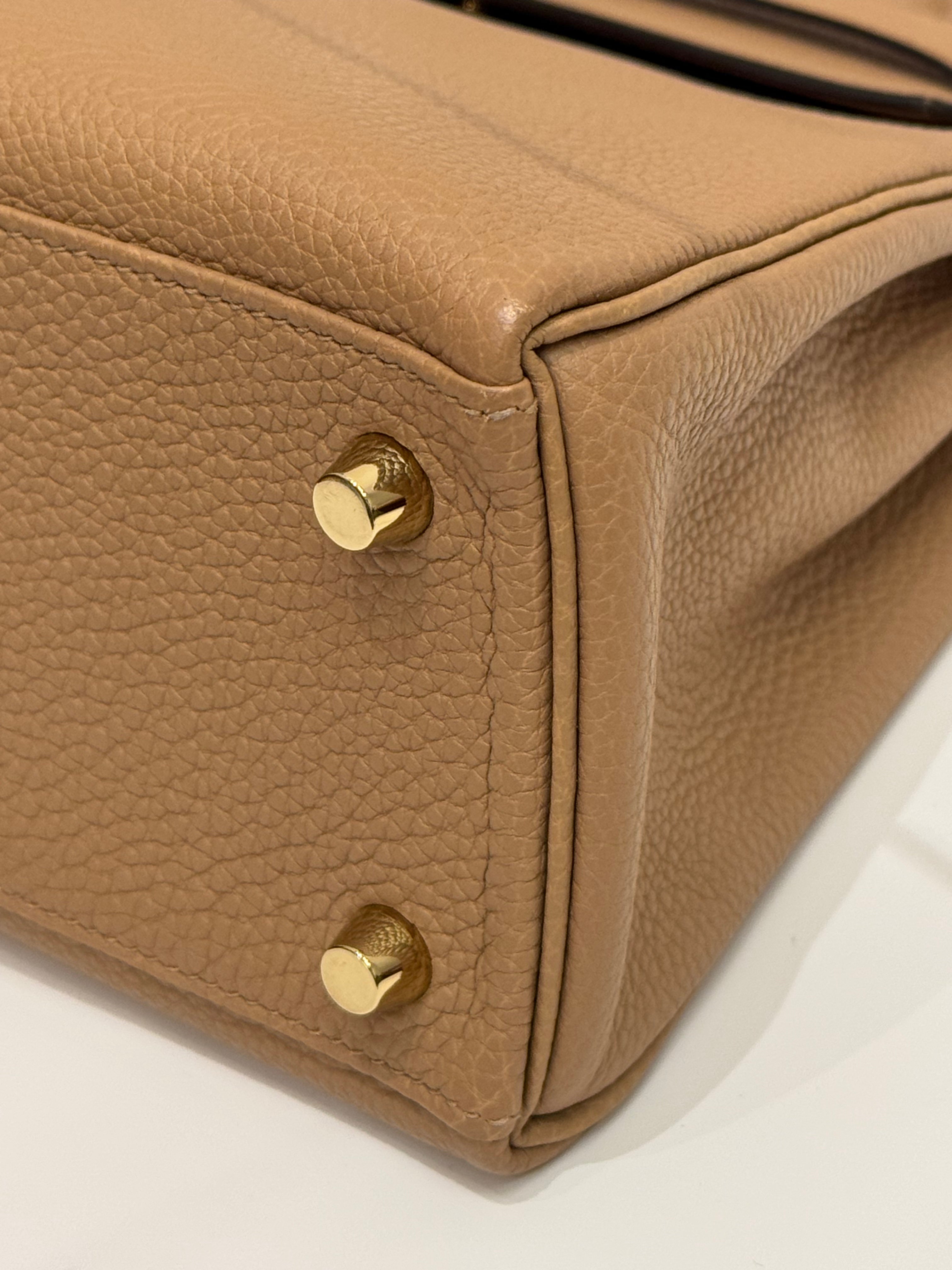 Hermes Kelly 25 Togo Chai STAMP U