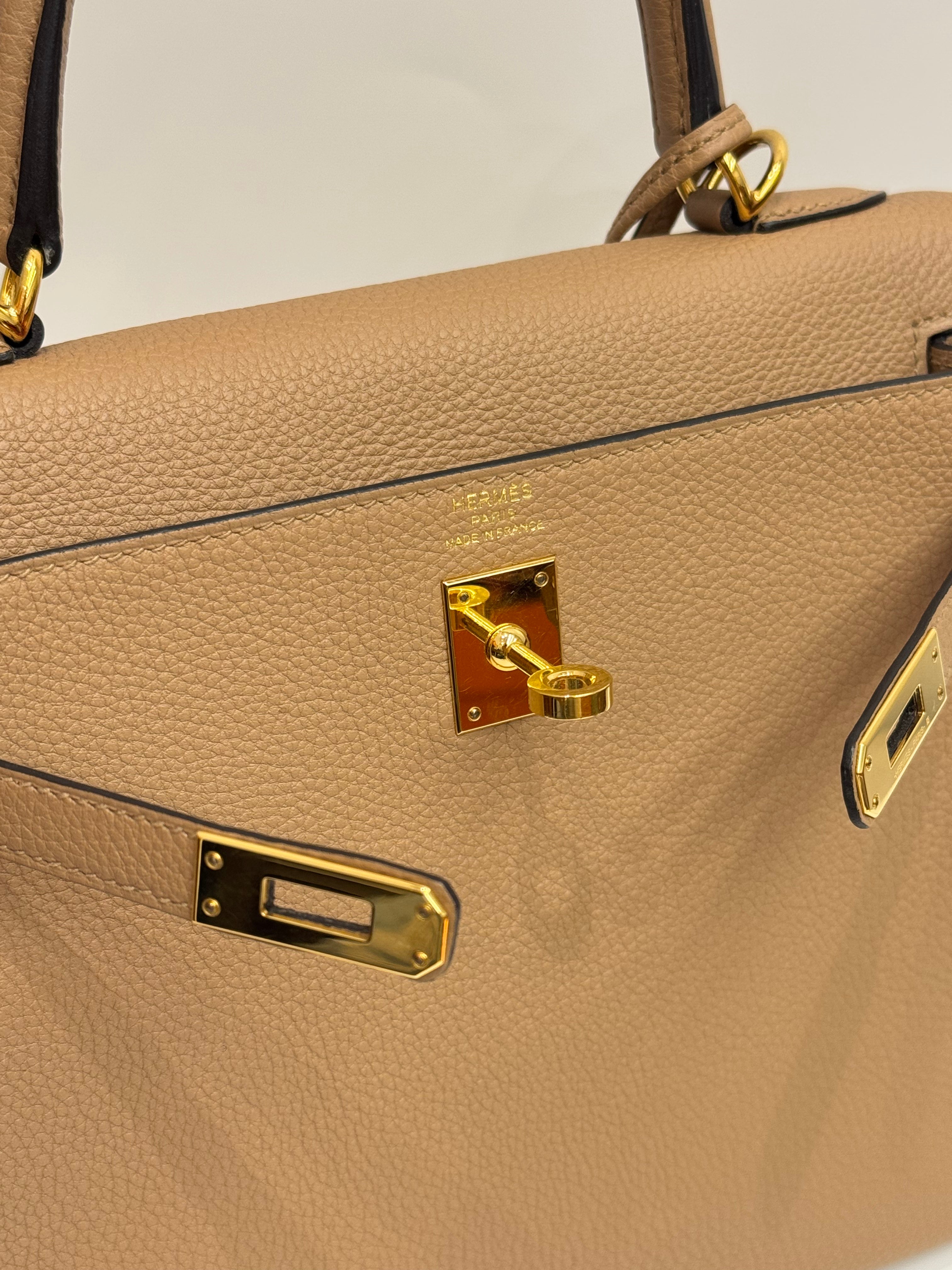 Hermes Kelly 25 Togo Chai STAMP U